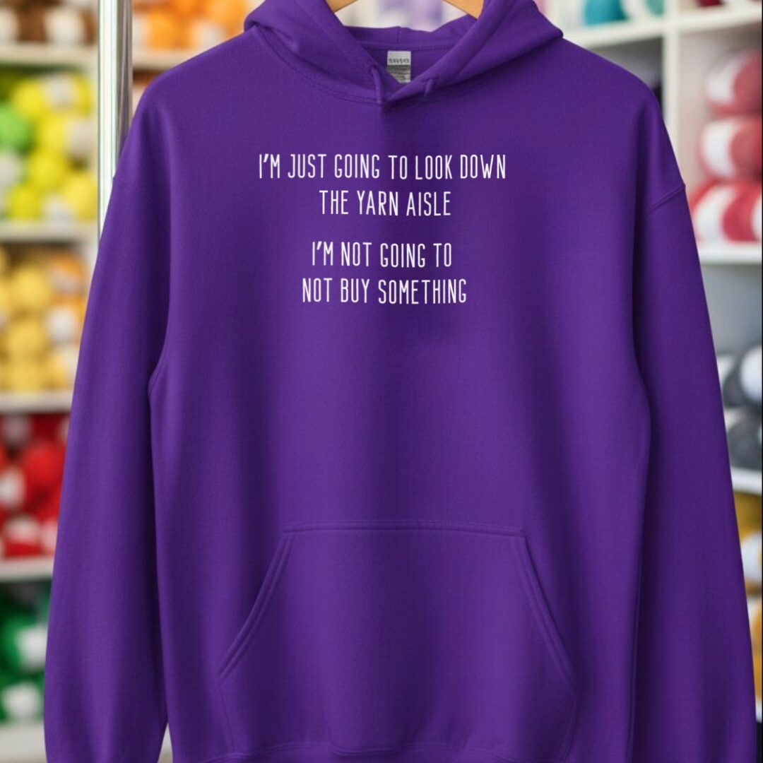 Yarn Aisle Hoodie Purple t-shirt