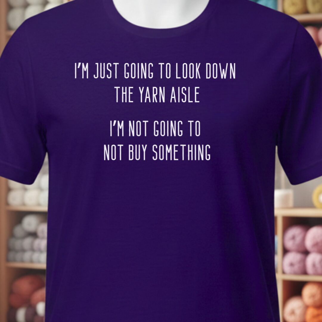 Yarn Aisle T-Shirt Purple t-shirt