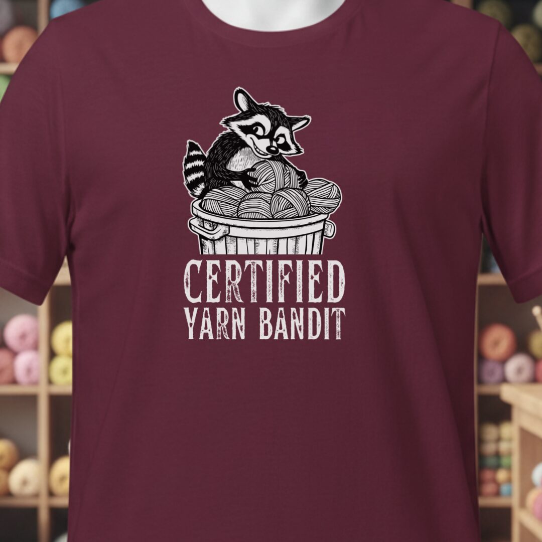 Yarn Bandit T-Shirt Maroon t-shirt