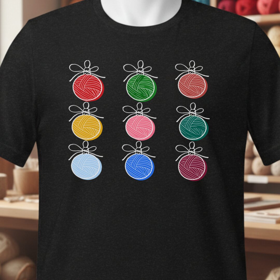Yarn Baubles T-Shirt Black t-shirt