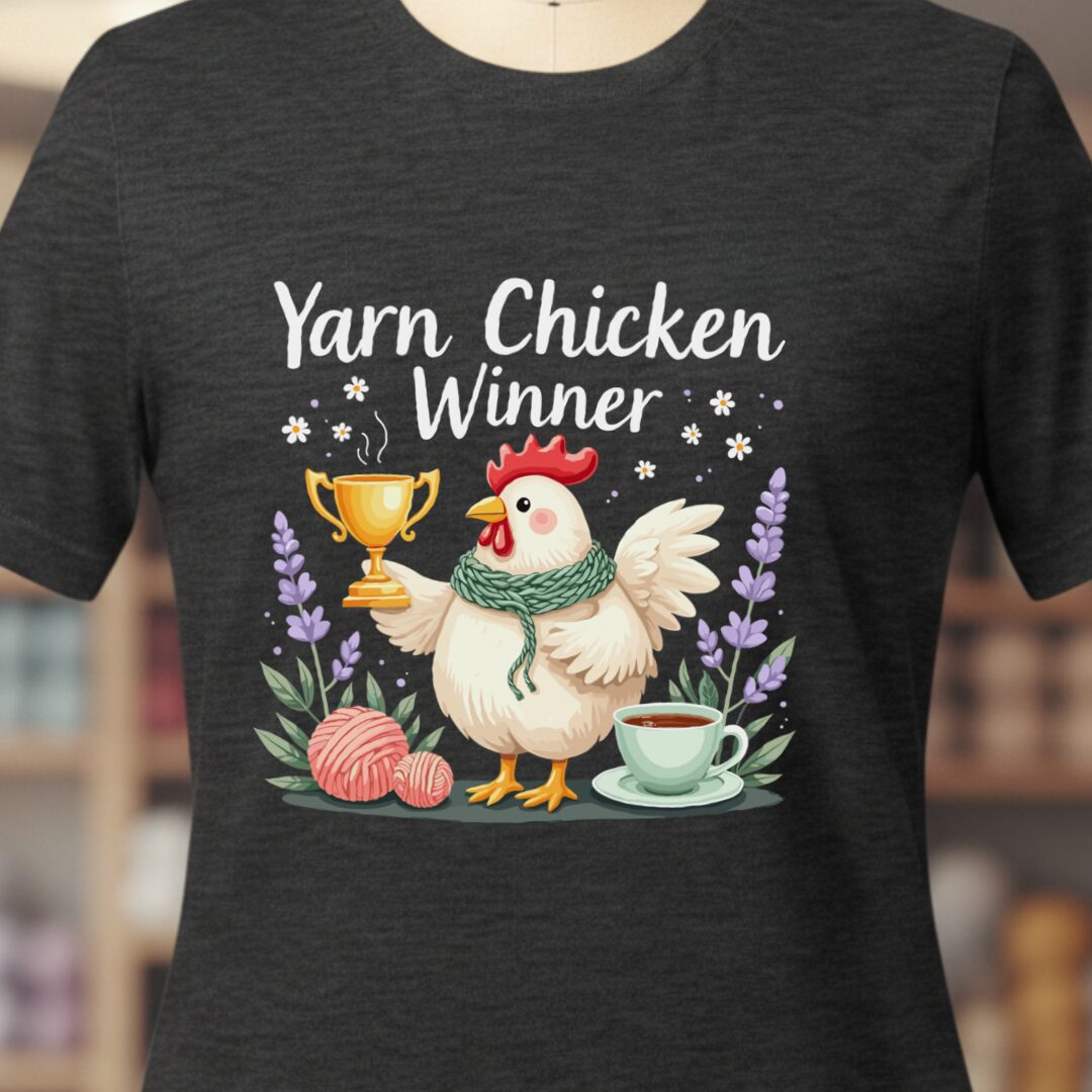Yarn Chicken Winner T-Shirt Dark Grey t-shirt