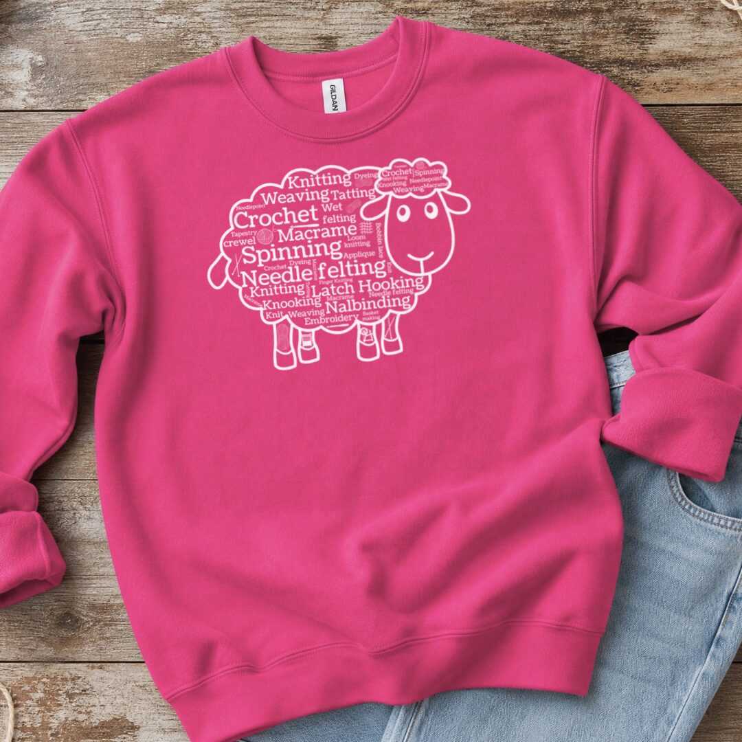 Yarn Cloud Sweatshirt Bright Pink t-shirt