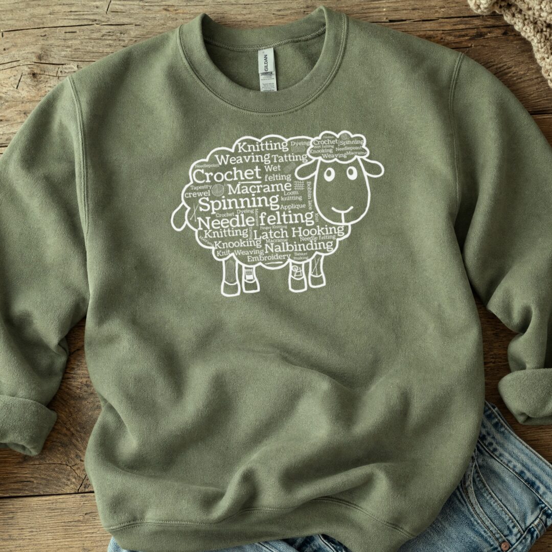 Yarn Cloud Sweatshirt Military Green t-shirt