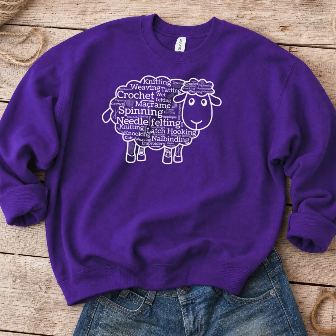 Yarn Cloud Sweatshirt Purple t-shirt