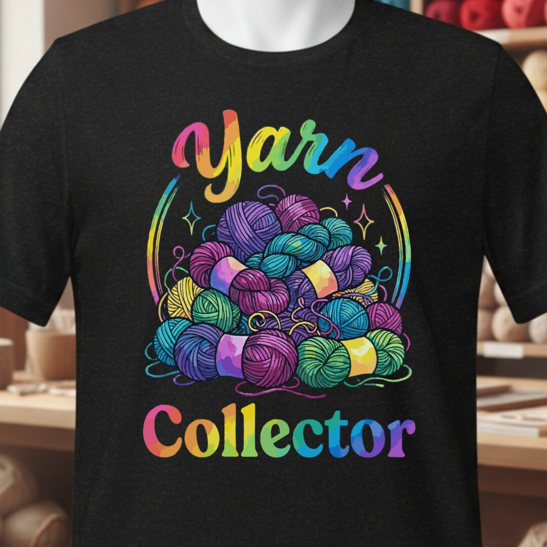 Yarn Collector - Rainbow T-Shirt Black t-shirt