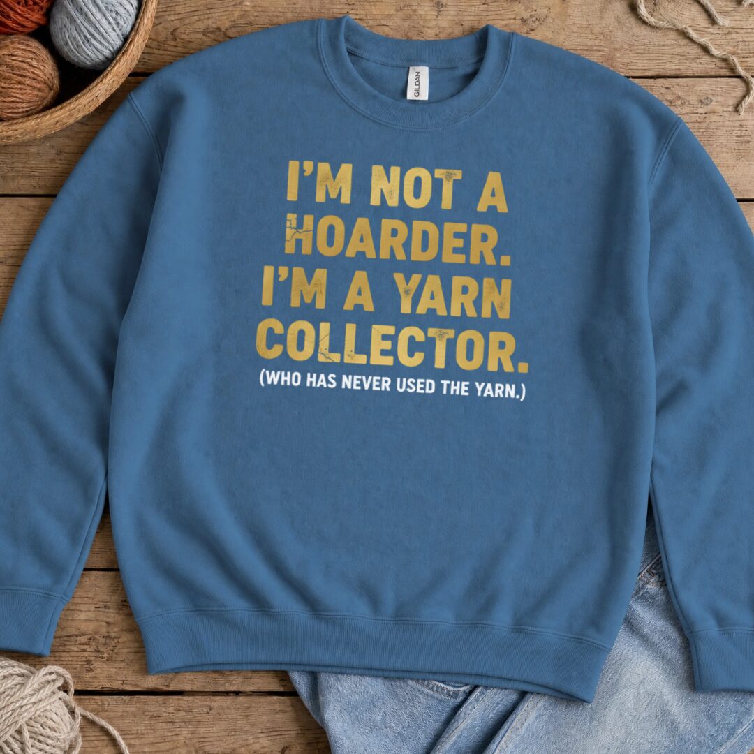 Yarn Collector Sweatshirt Indigo Blue t-shirt