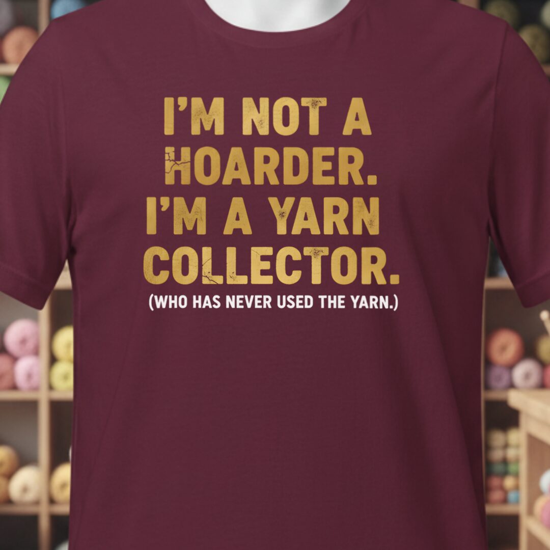 Yarn Collector T-Shirt Maroon t-shirt