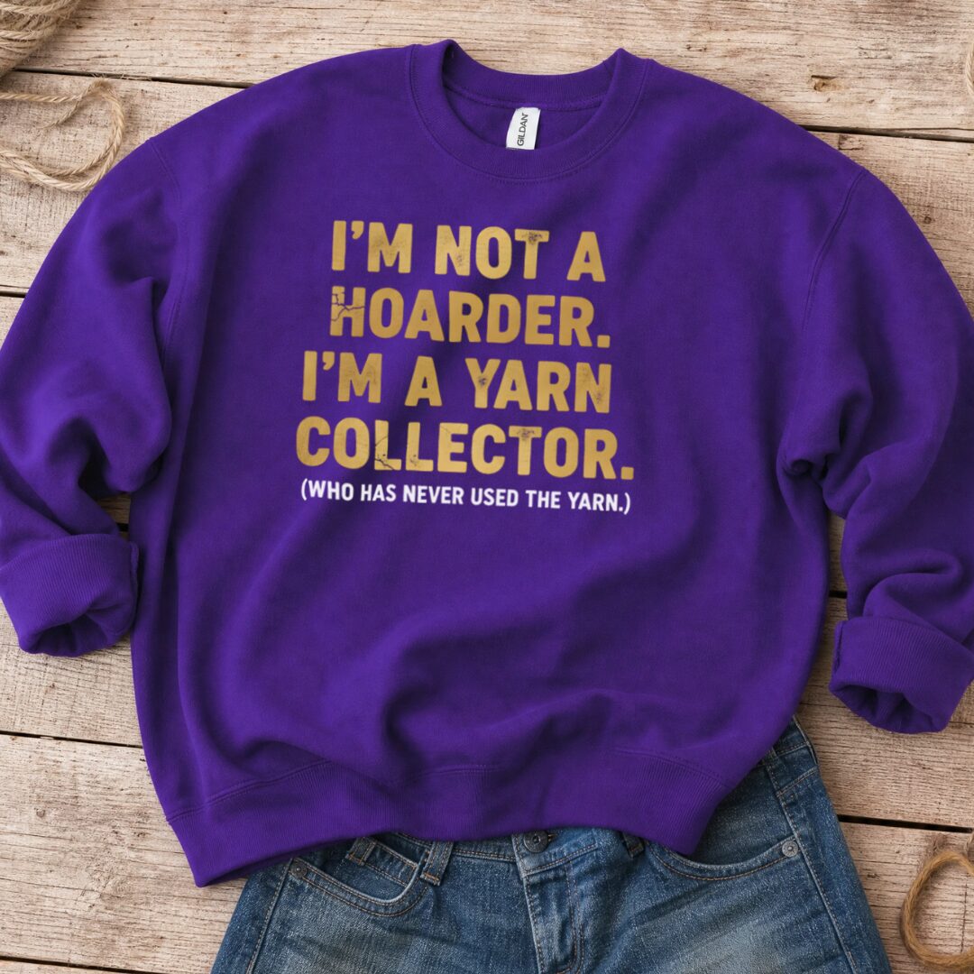 Yarn Collector Sweatshirt Purple t-shirt