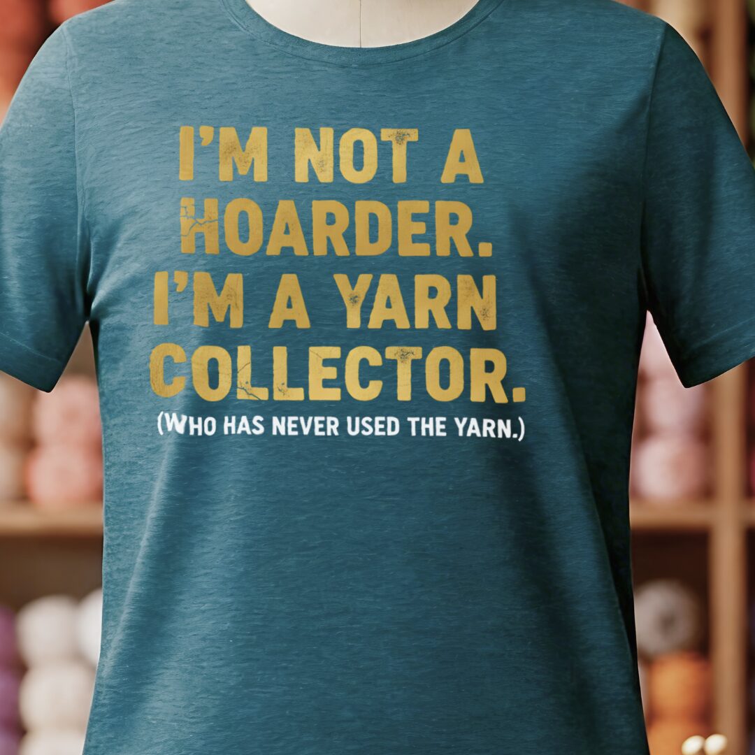 Yarn Collector T-Shirt Teal Blue t-shirt