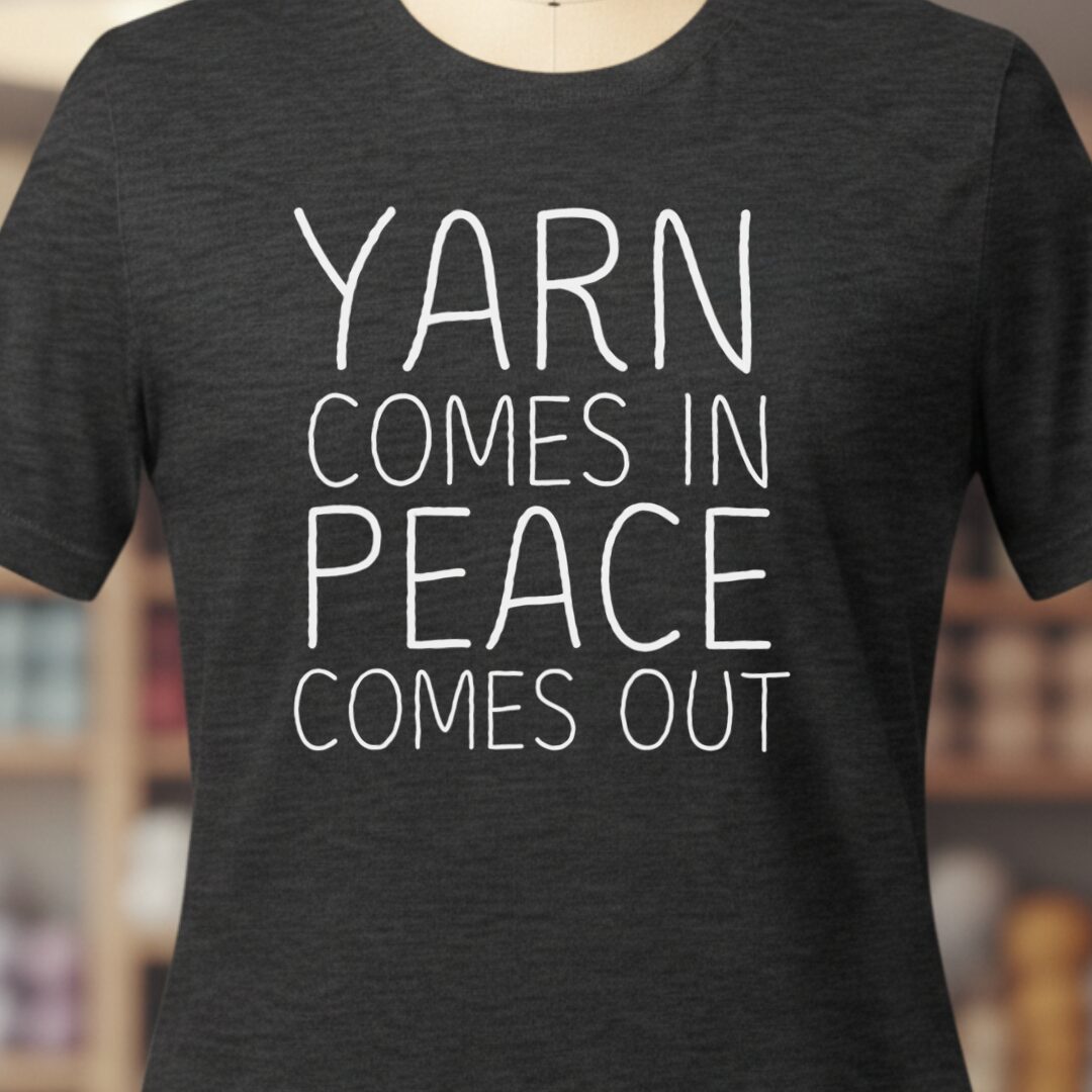 Yarn Comes In T-Shirt Dark Grey t-shirt