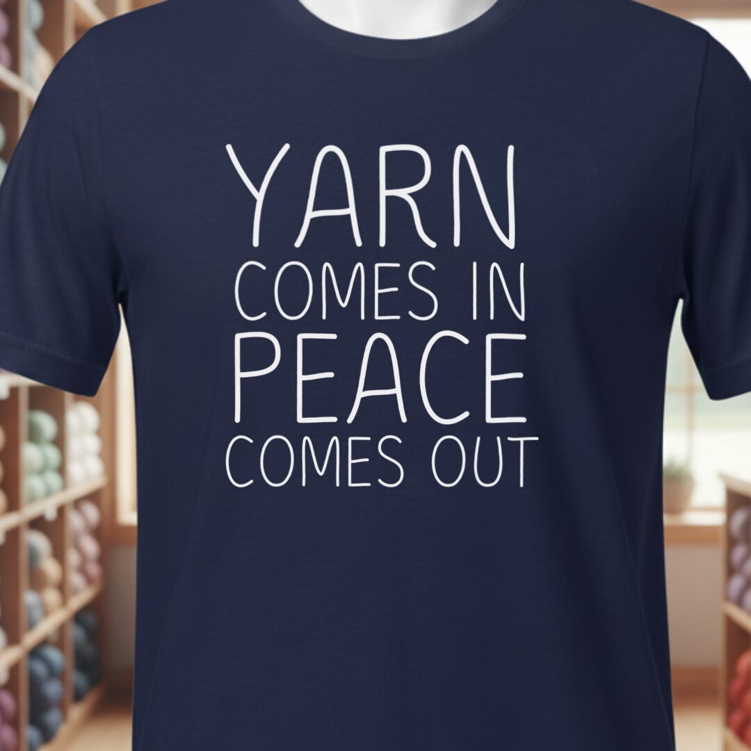 Yarn Comes In T-Shirt Navy t-shirt