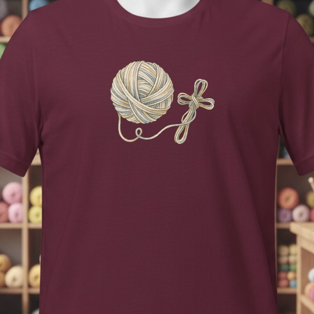 Yarn Cross T-Shirt Maroon t-shirt