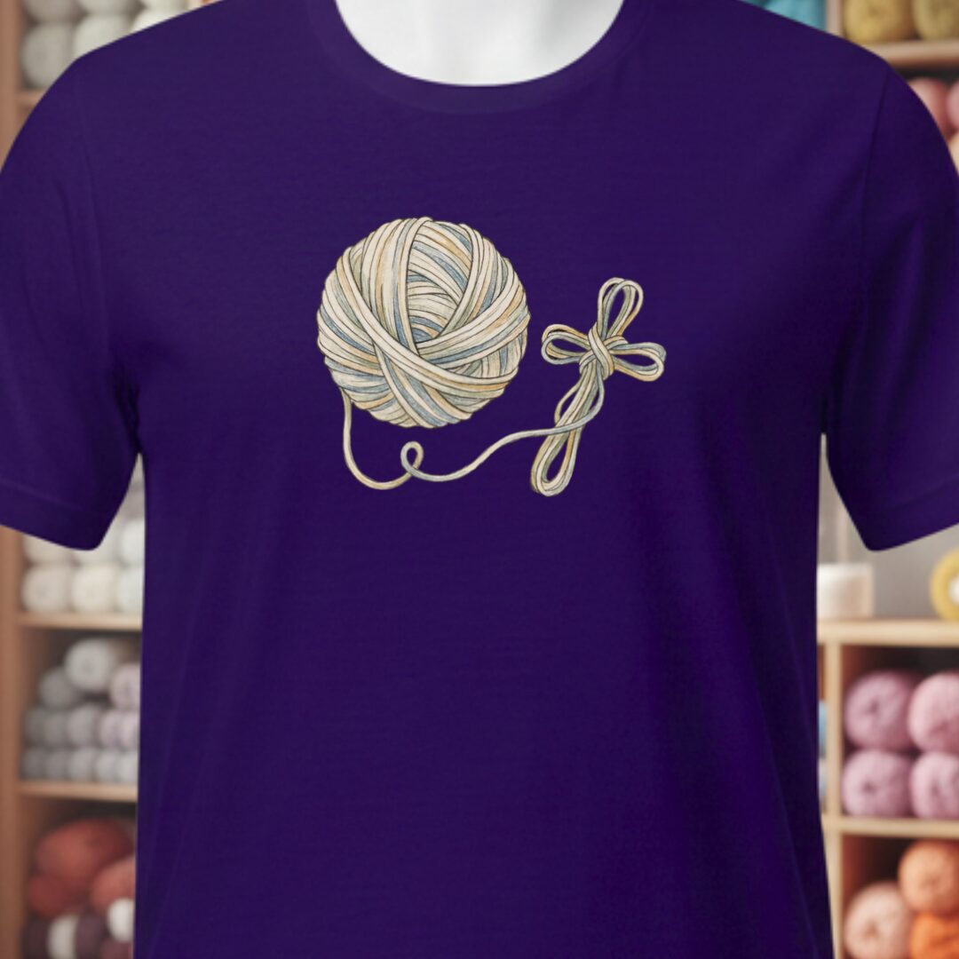 Yarn Cross T-Shirt Purple t-shirt
