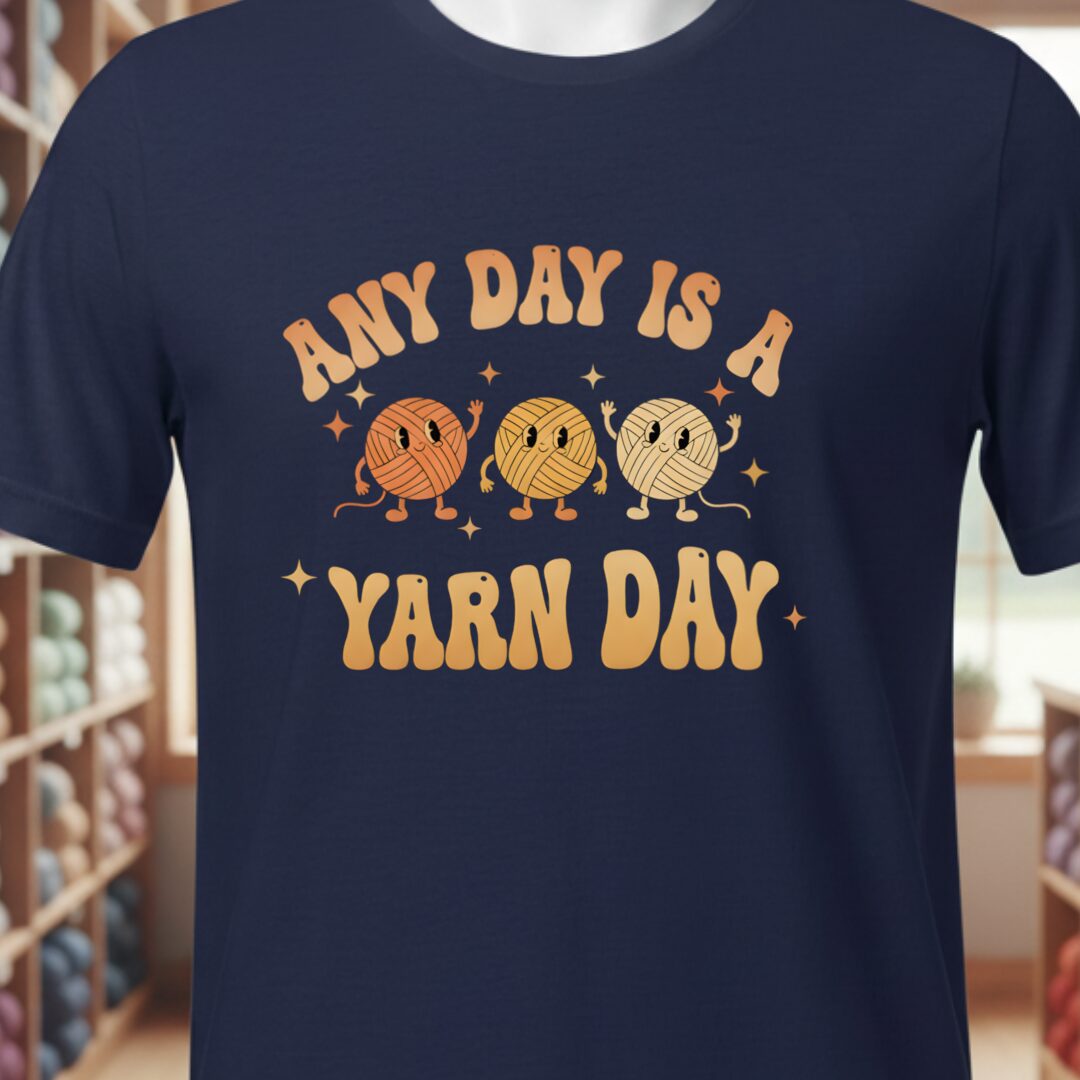 Yarn Day T-Shirt Navy t-shirt