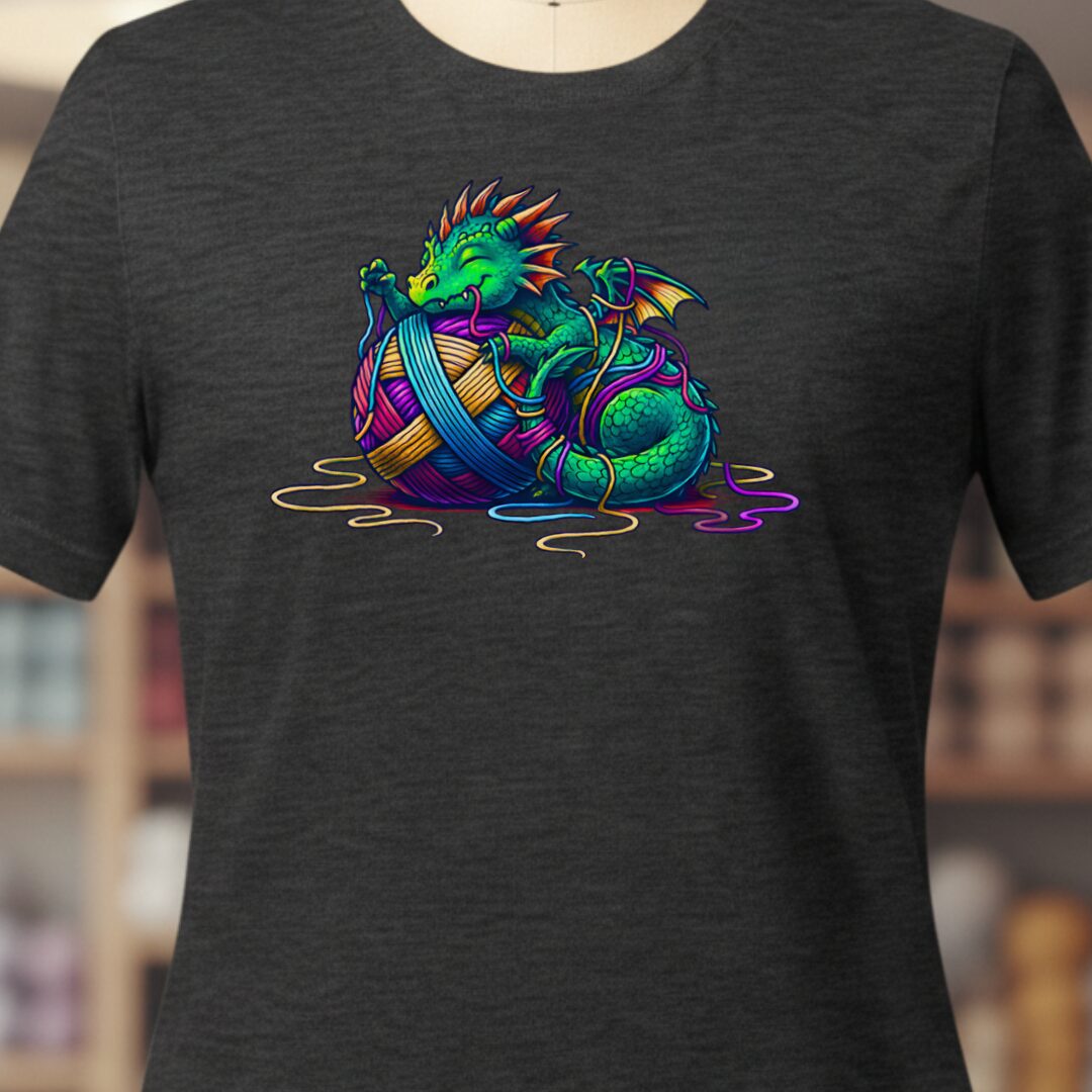 Yarn Dragon Hatchling T-Shirt Dark Grey t-shirt