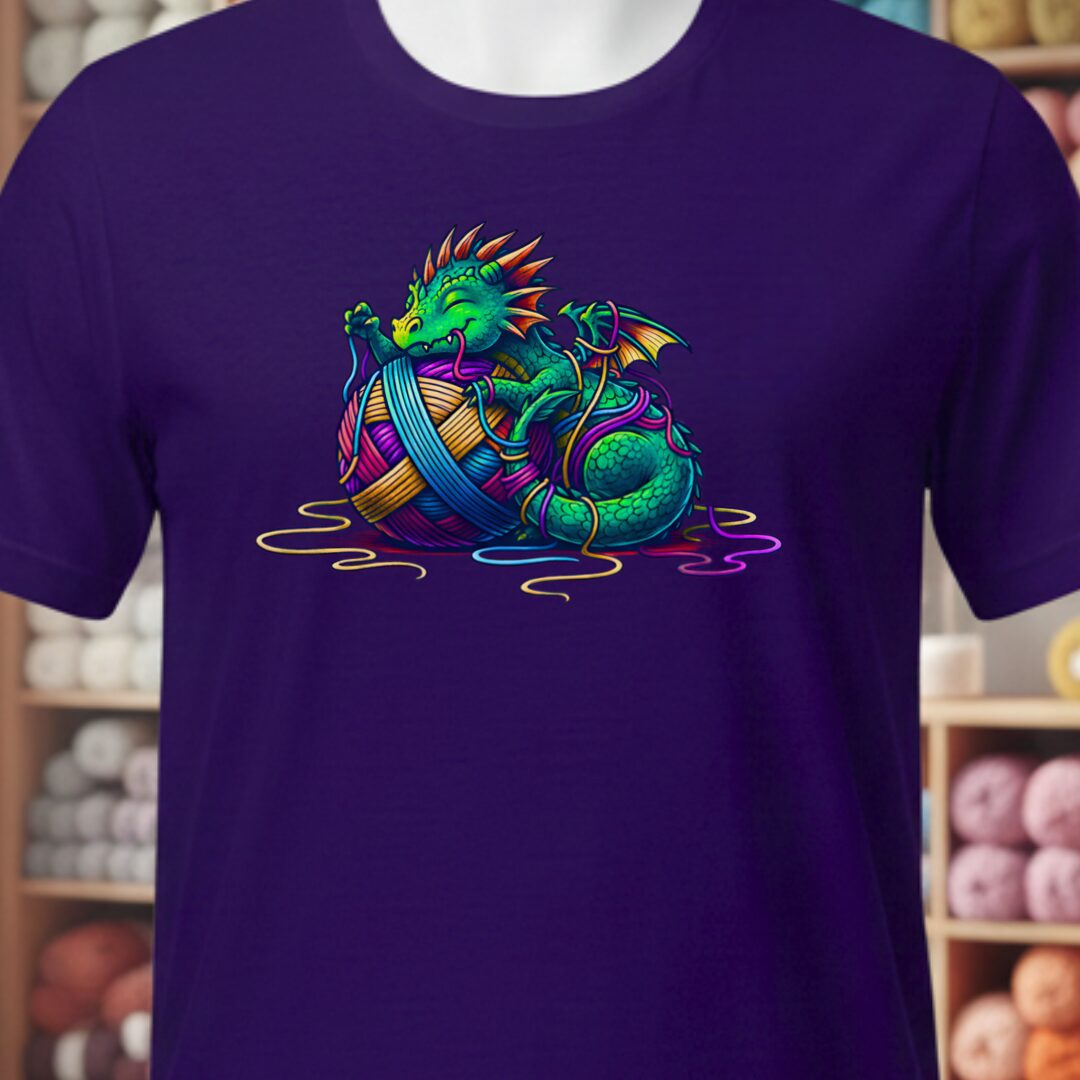 Yarn Dragon Hatchling T-Shirt Purple t-shirt