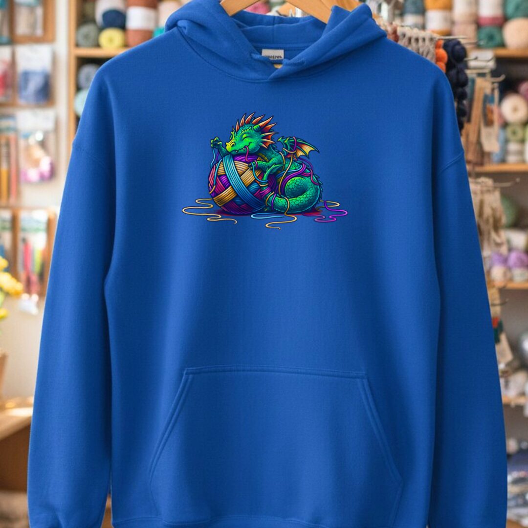 Yarn Dragon Hatchling Hoodie Royal t-shirt