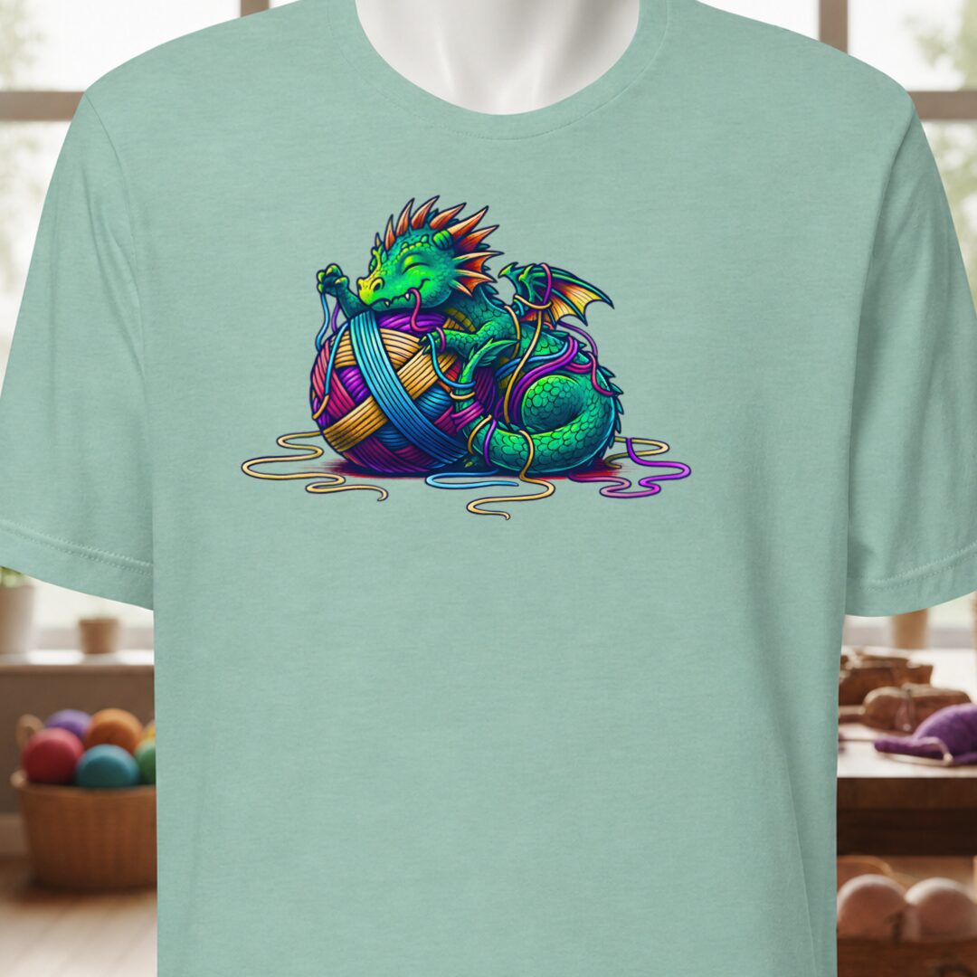 Yarn Dragon Hatchling T-Shirt Sea Breeze t-shirt