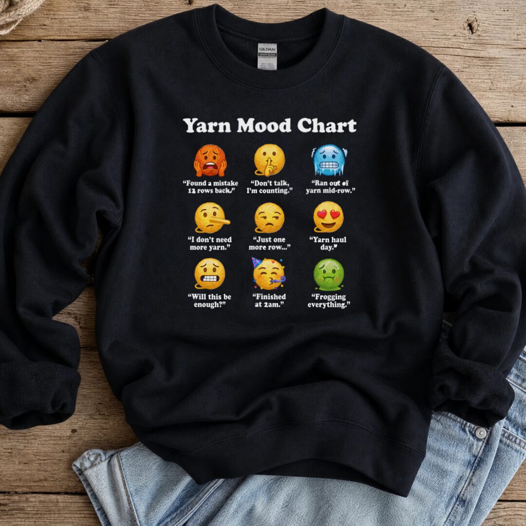 Yarn Emojis Sweatshirt Black t-shirt