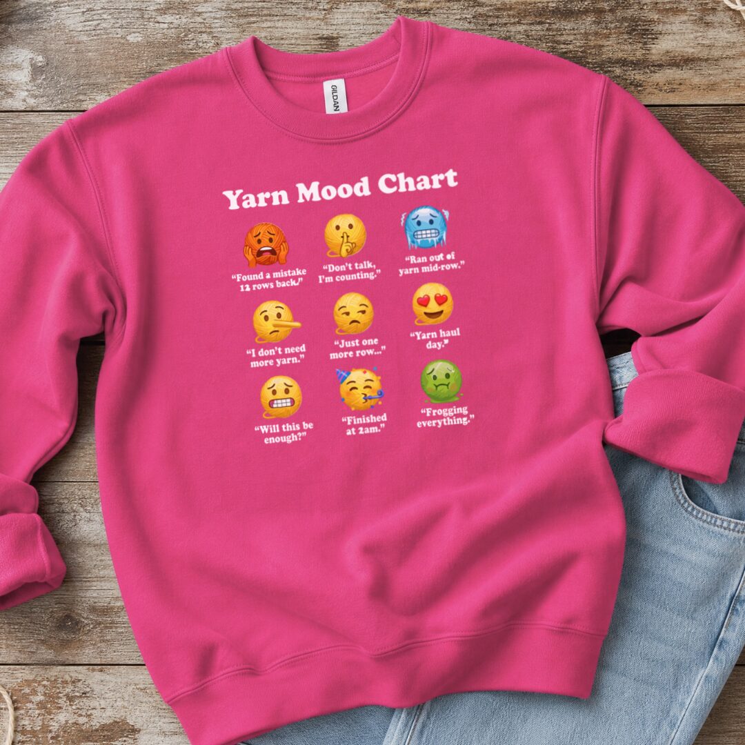 Yarn Emojis Sweatshirt Bright Pink t-shirt