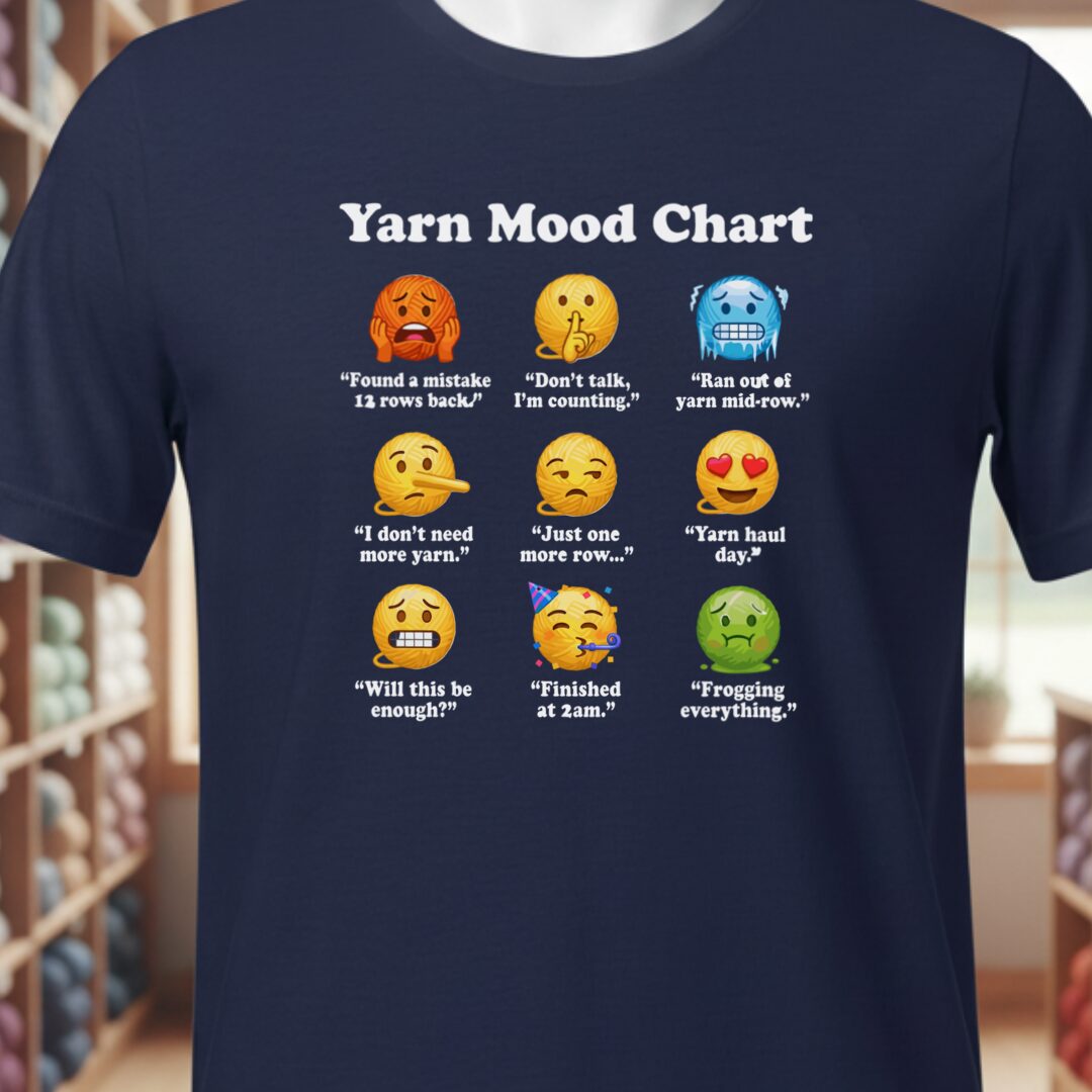 Yarn Emojis T-Shirt Navy t-shirt