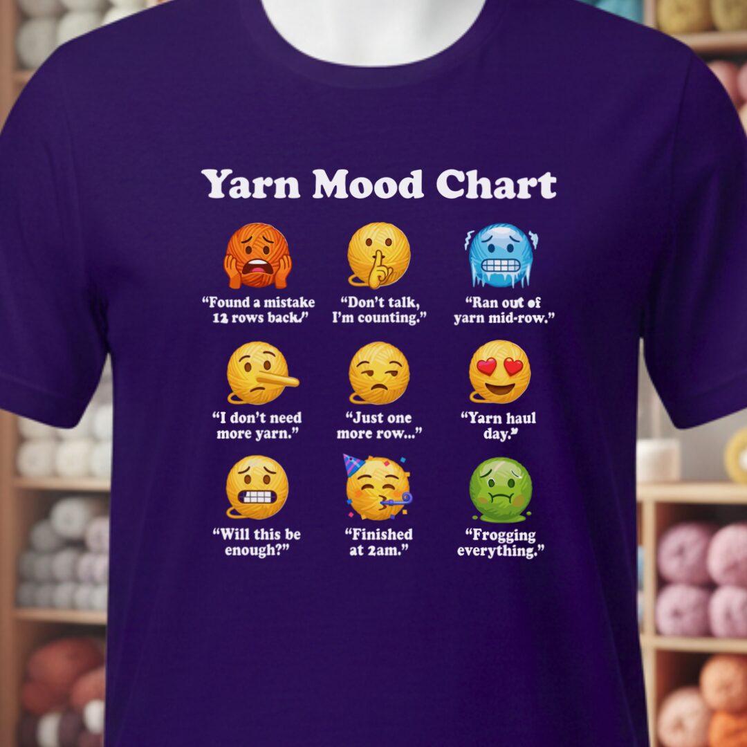 Yarn Emojis T-Shirt Purple t-shirt