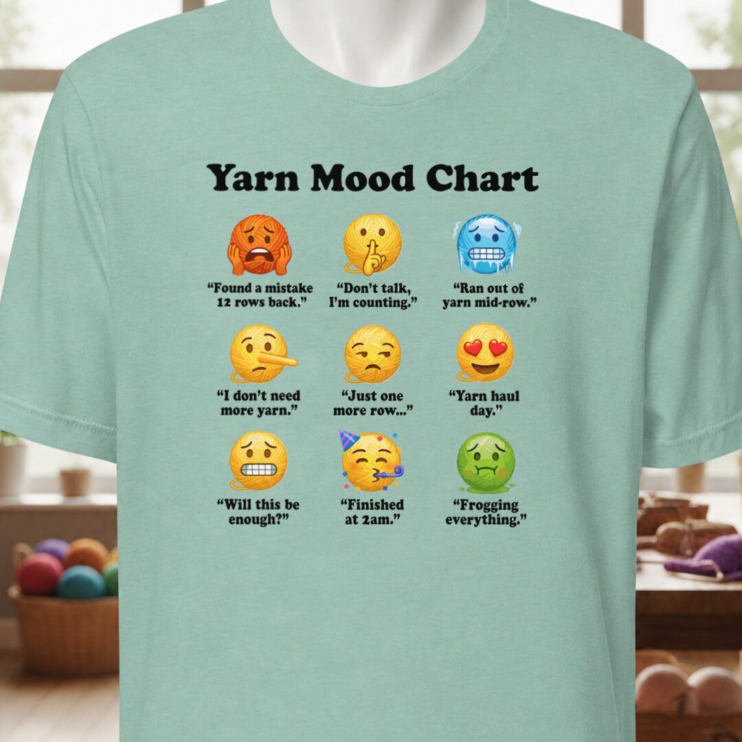 Yarn Emojis T-Shirt Sea Breeze t-shirt