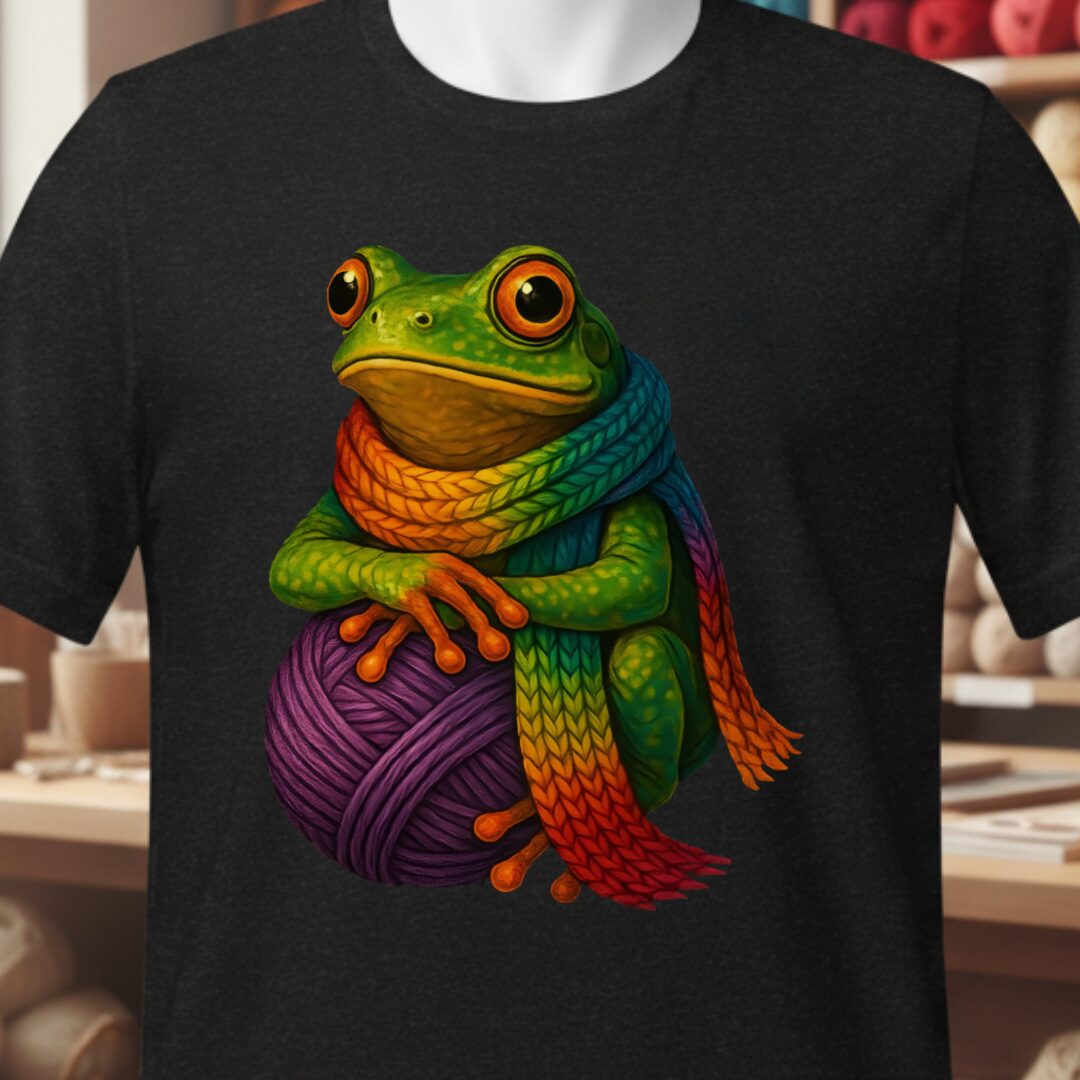 Yarn Frog T-Shirt Black t-shirt