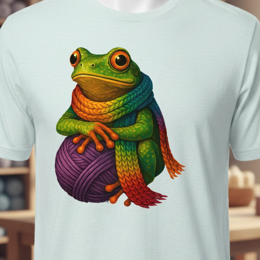 Yarn Frog T-Shirt Ice Blue t-shirt