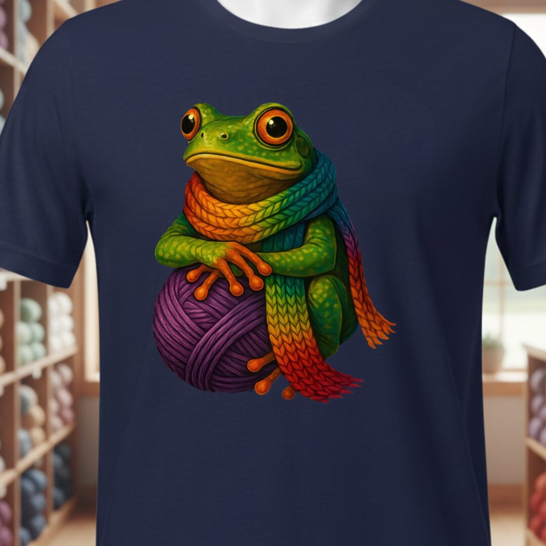 Yarn Frog T-Shirt Navy t-shirt
