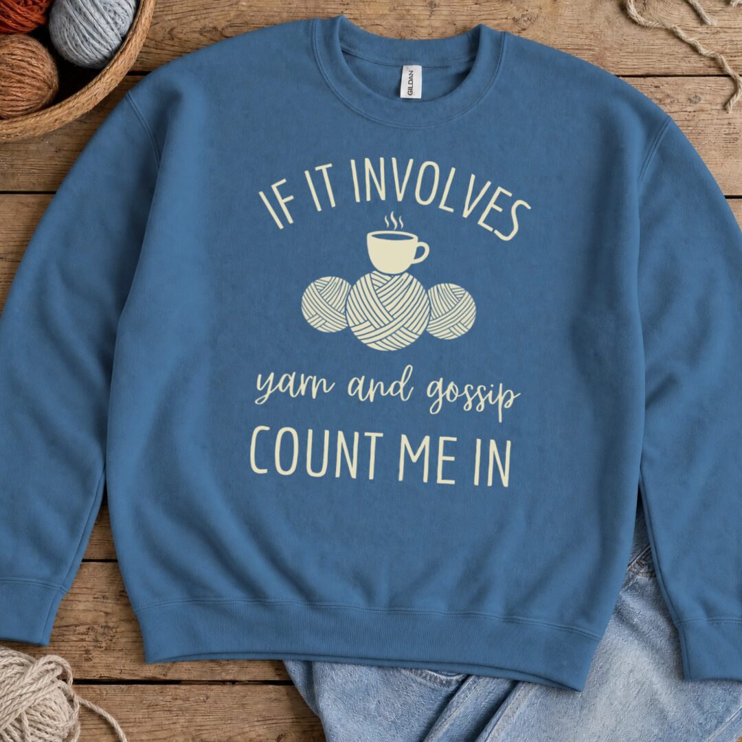 Yarn & Gossip Sweatshirt Indigo Blue t-shirt