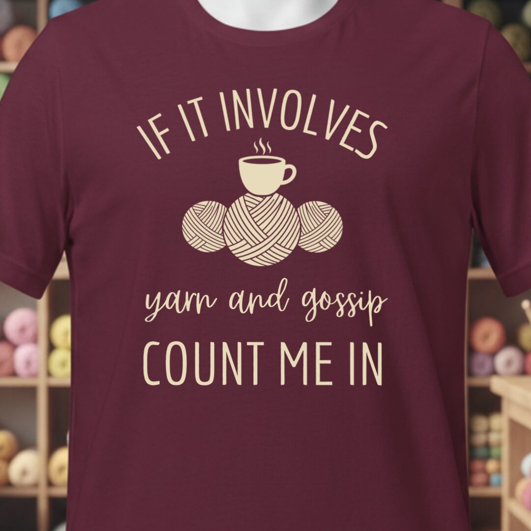 Yarn & Gossip T-Shirt Maroon t-shirt