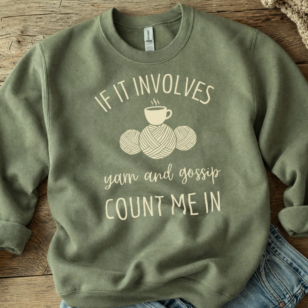 Yarn & Gossip Sweatshirt Military Green t-shirt