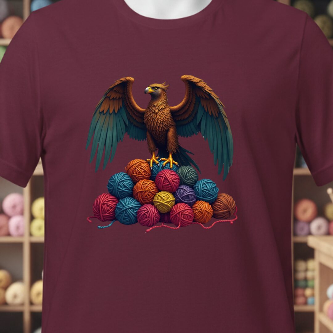 Yarn Guardian Eagle T-Shirt Maroon t-shirt