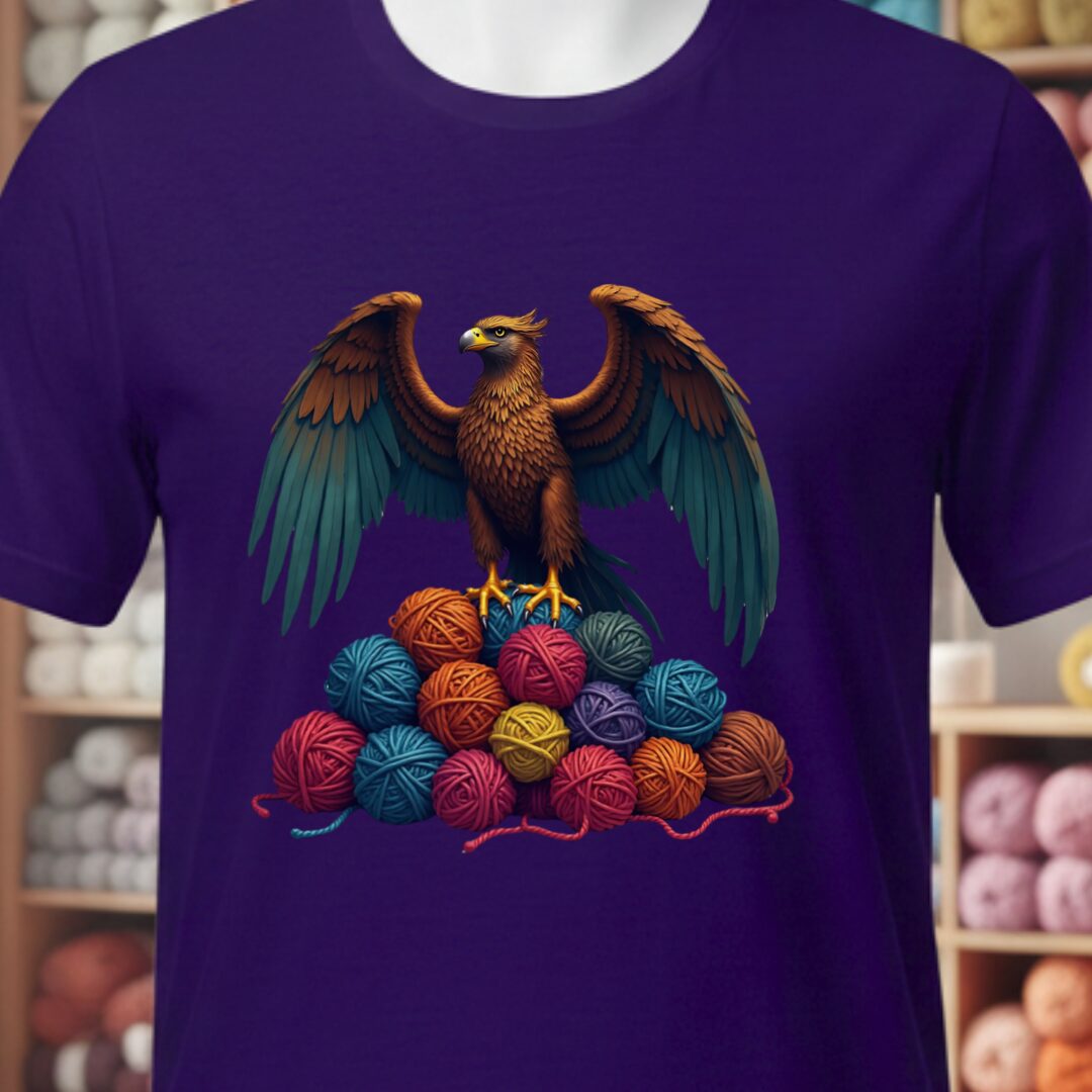 Yarn Guardian Eagle T-Shirt Purple t-shirt