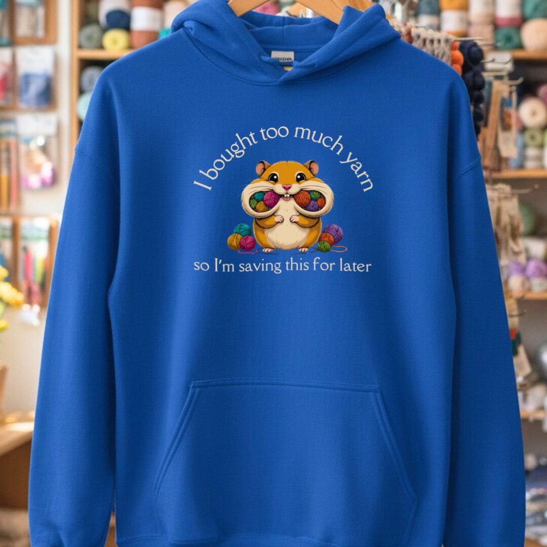 Yarn Hamster Hoodie Royal t-shirt
