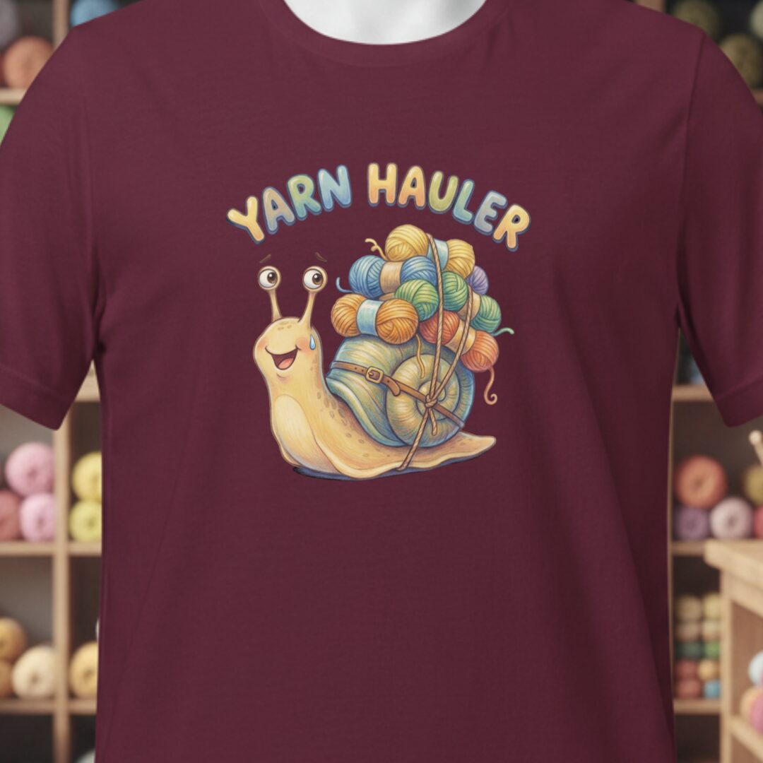 Yarn Hauler T-Shirt Maroon t-shirt