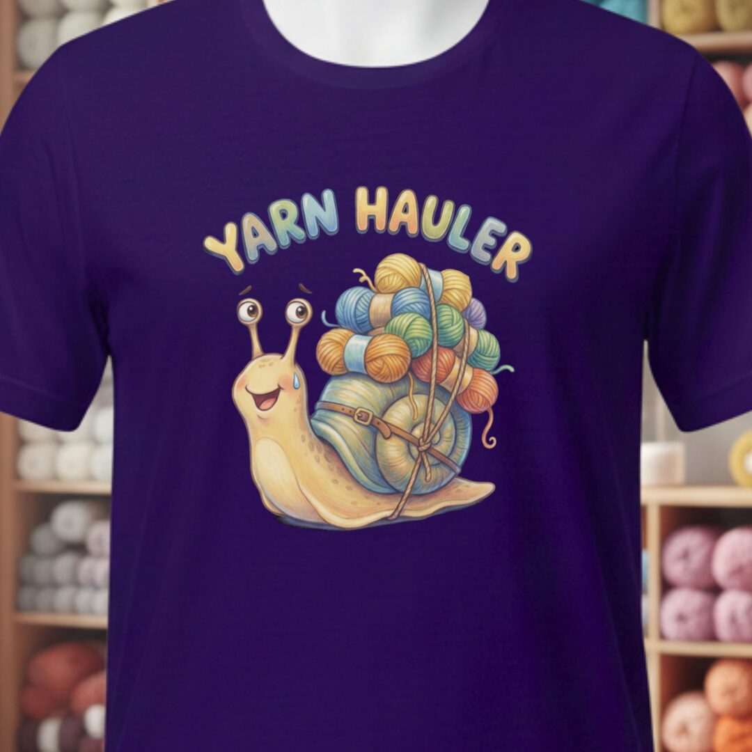 Yarn Hauler T-Shirt Purple t-shirt