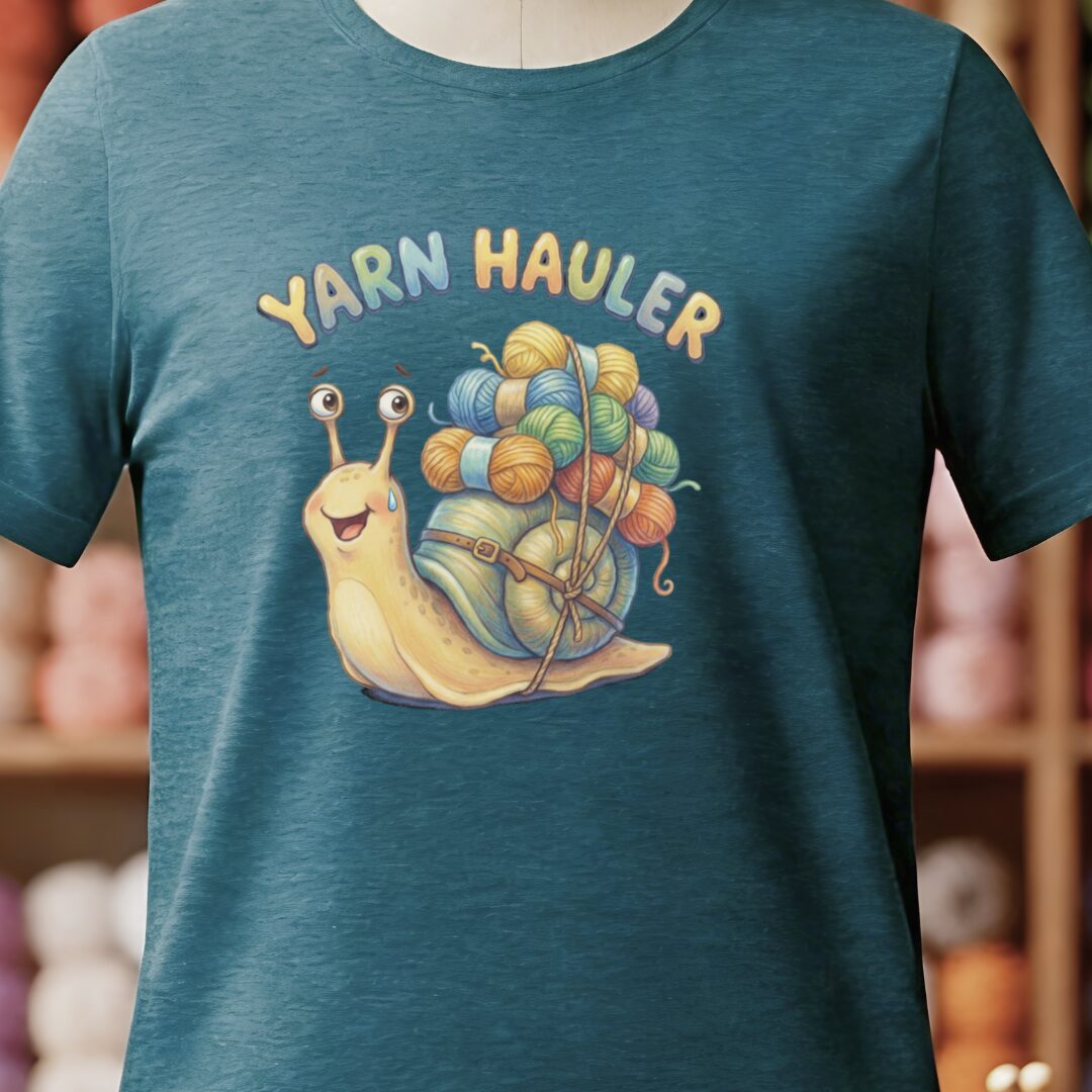 Yarn Hauler T-Shirt Teal Blue t-shirt