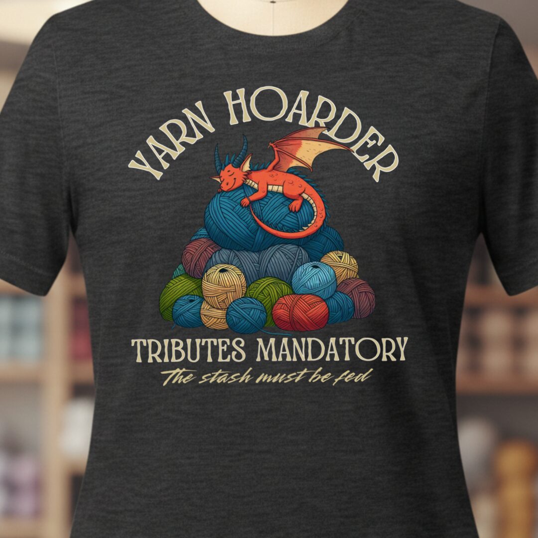 Yarn Hoarder T-Shirt Dark Grey t-shirt
