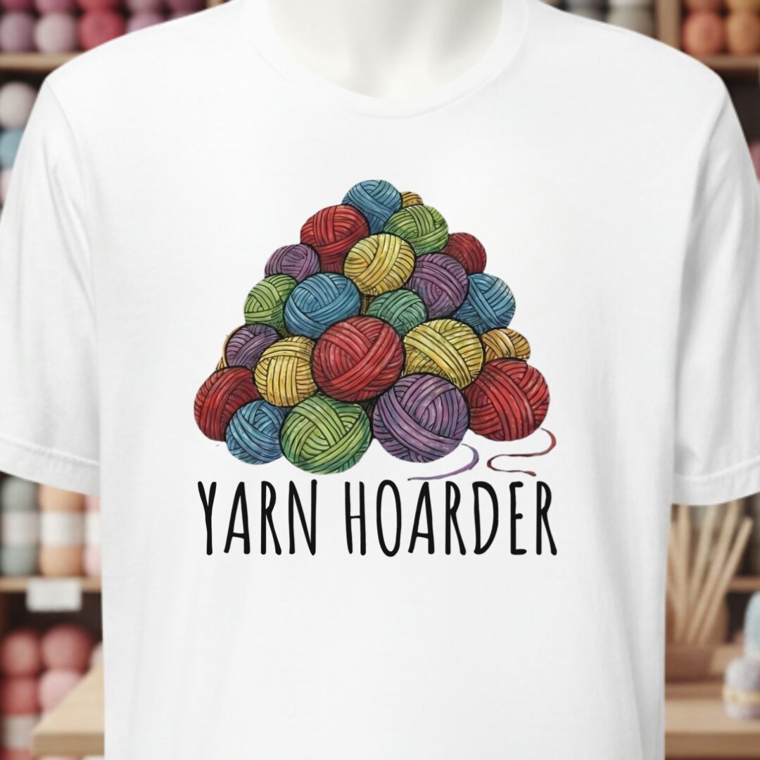Yarn Hoarder Pile T-Shirt White t-shirt