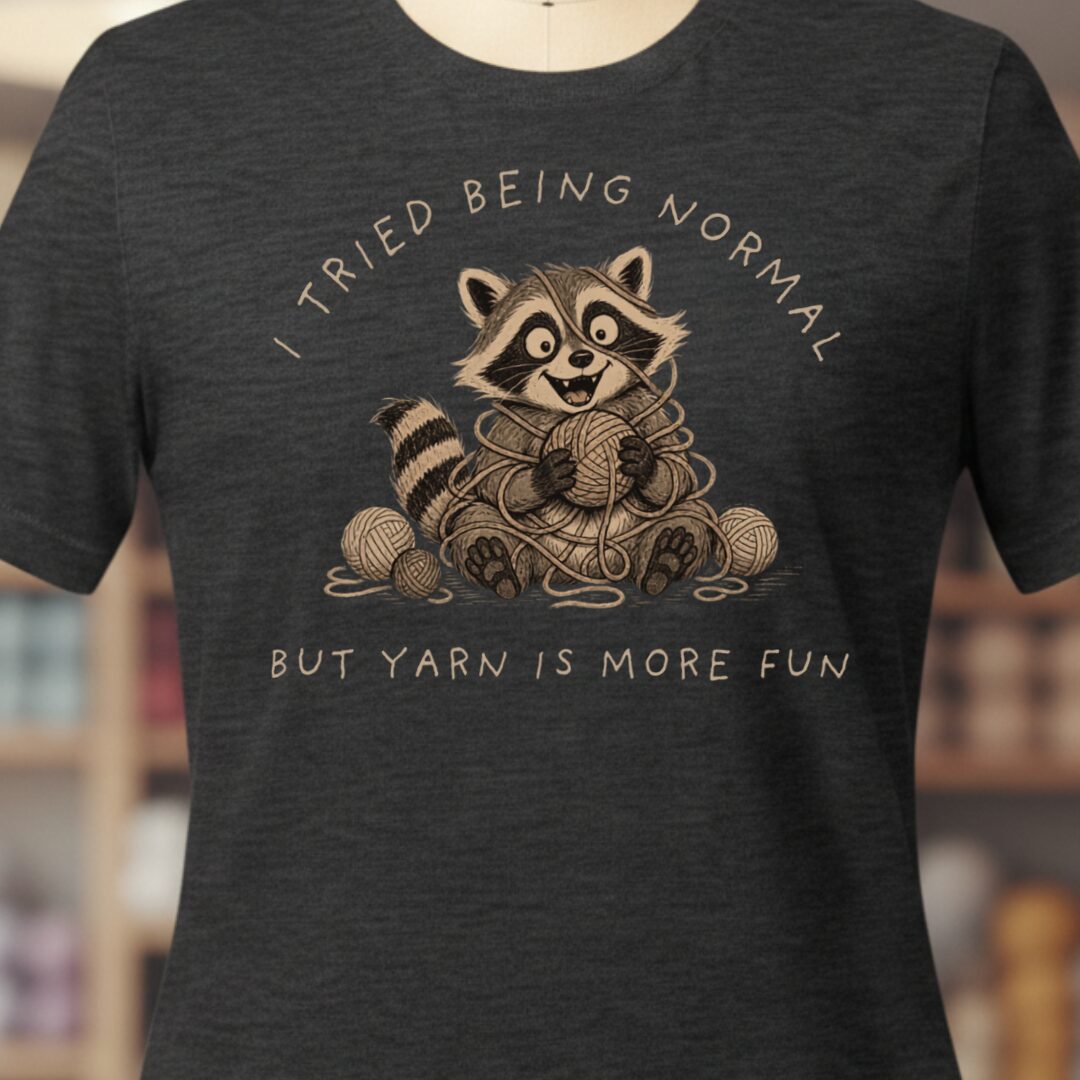 Yarn Is More Fun Dark Grey T-Shirt.jpg
