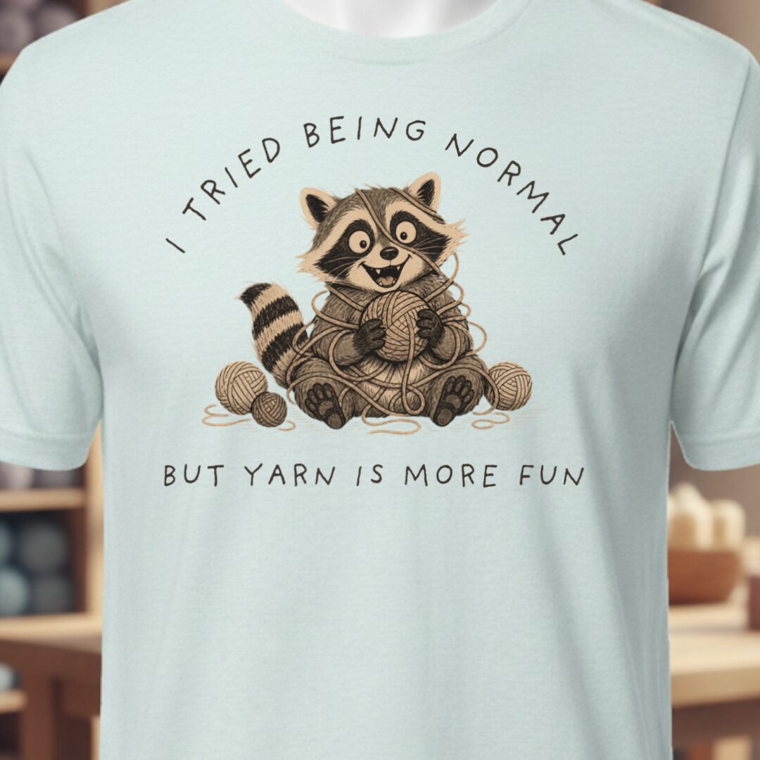 Yarn Is More Fun Ice Blue T-Shirt.jpg