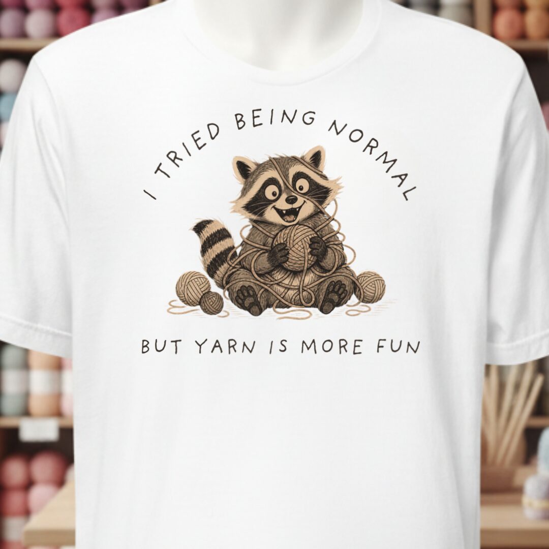 Yarn Is More Fun White T-Shirt.jpg
