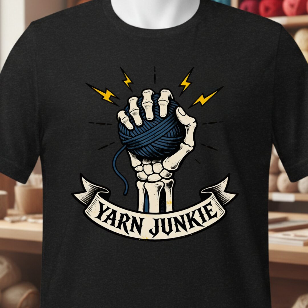 Yarn Junkie T-Shirt Black t-shirt