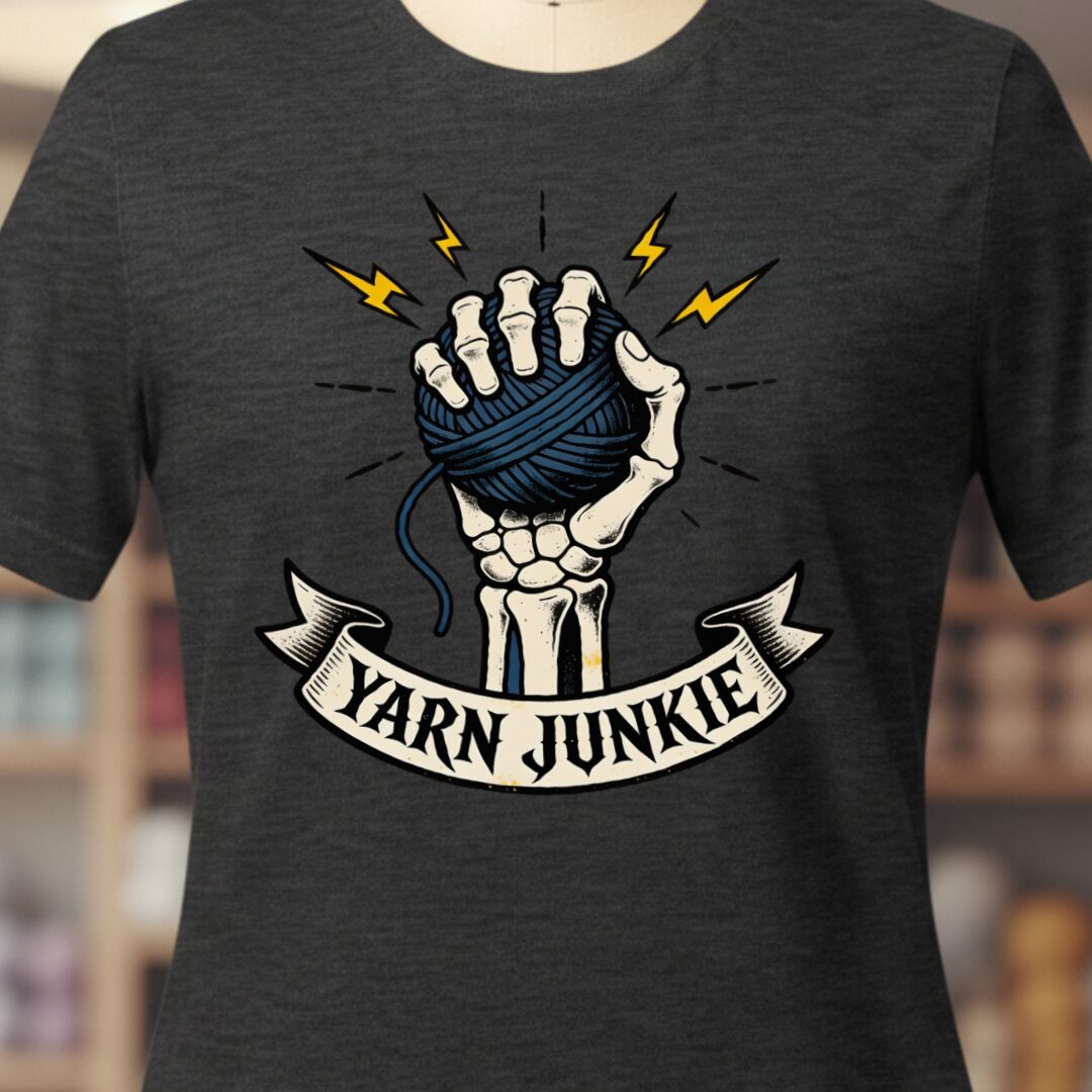 Yarn Junkie T-Shirt Dark Grey t-shirt