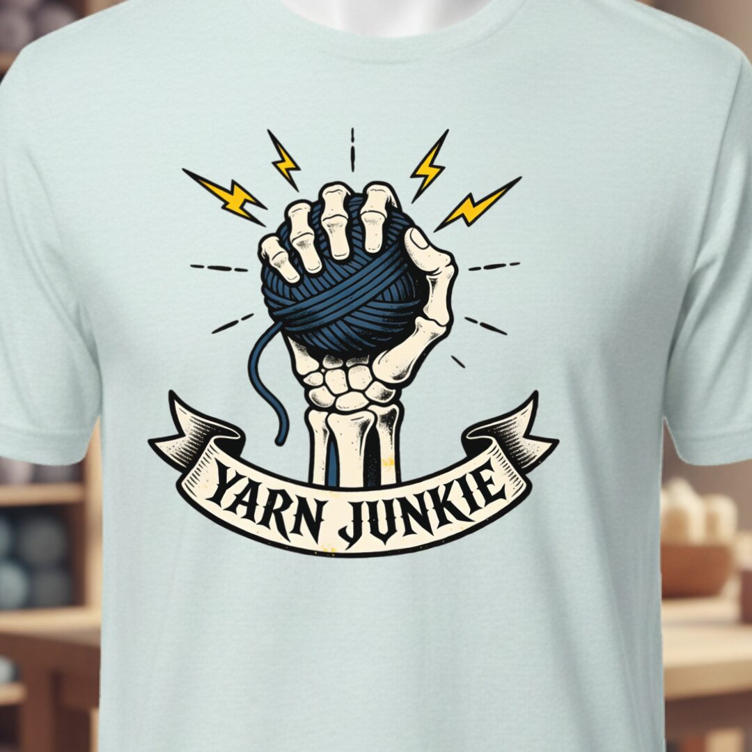 Yarn Junkie T-Shirt Ice Blue t-shirt