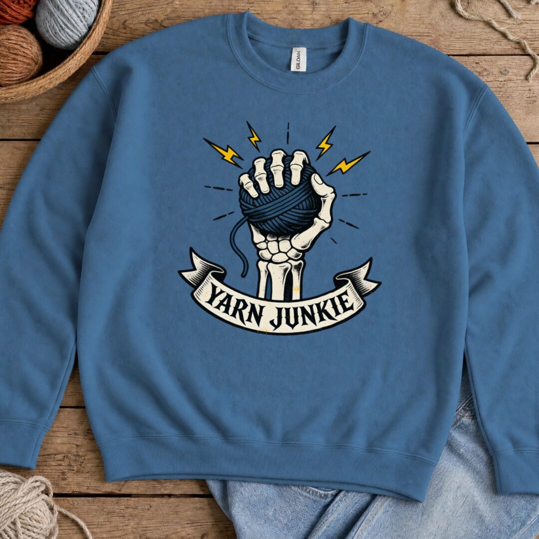 Yarn Junkie Sweatshirt Indigo Blue t-shirt