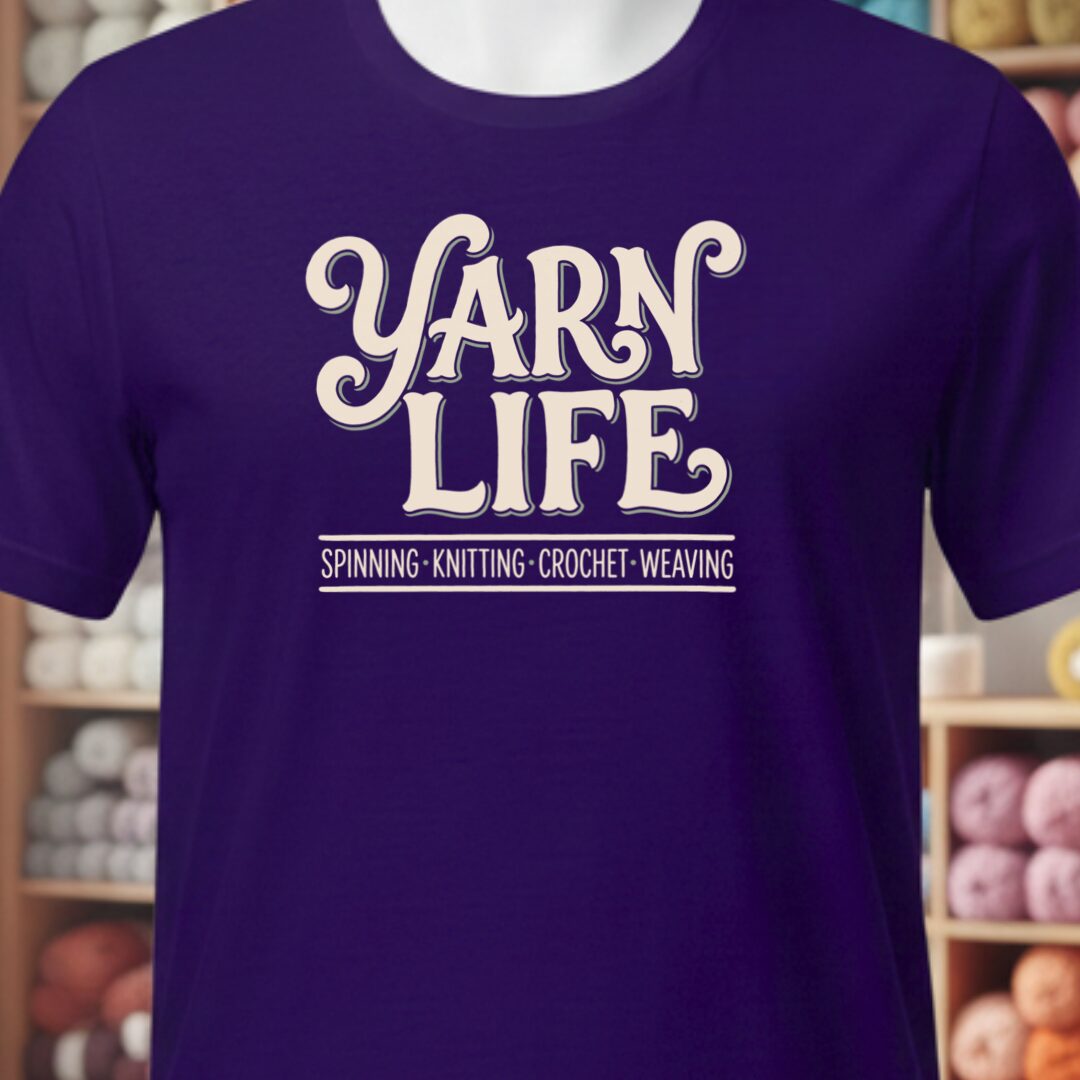 Yarn Life Crafts T-Shirt Purple t-shirt