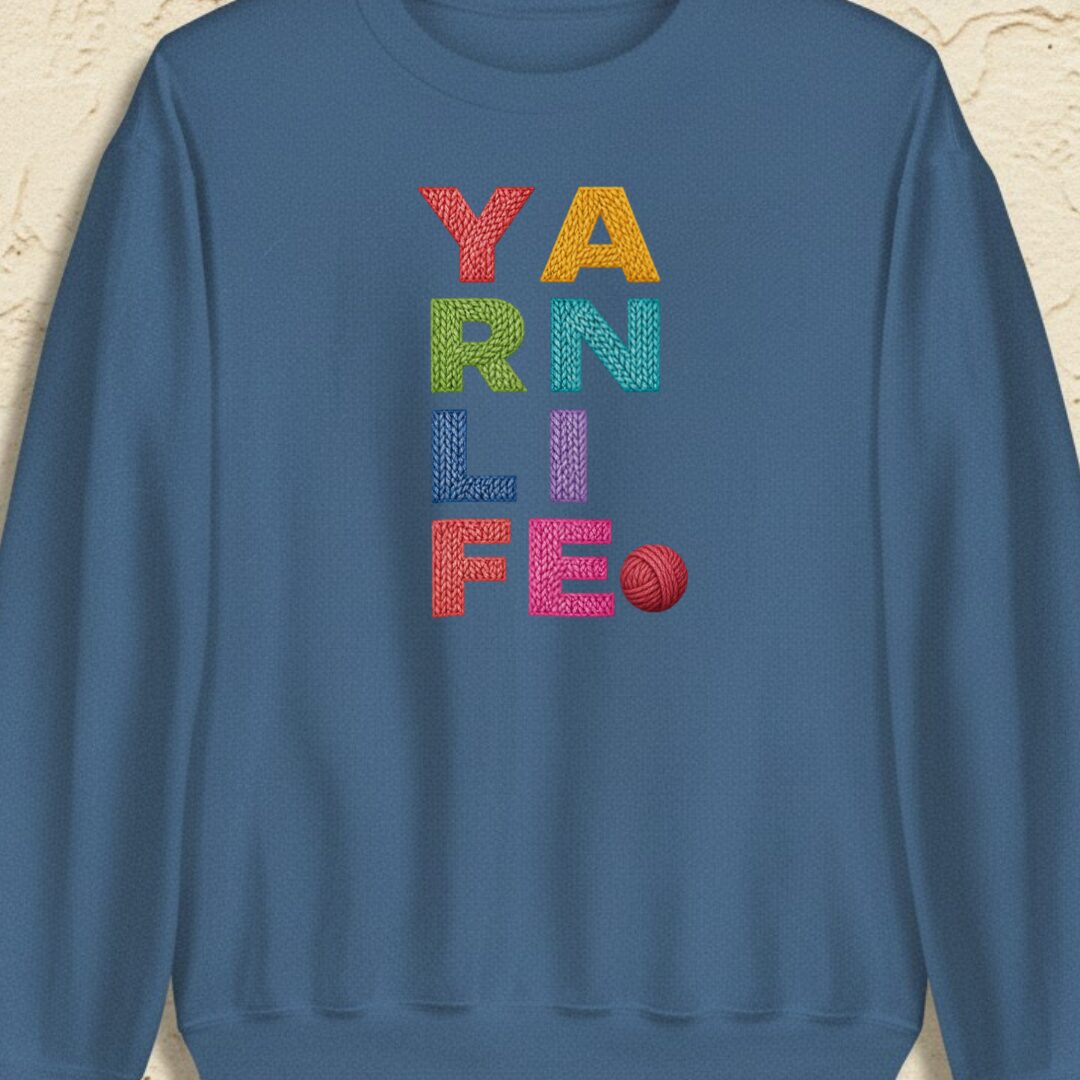 Yarn Life Indigo Blue Sweatshirt.jpg